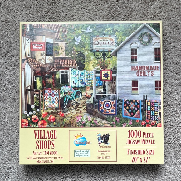 Village Shops 1000 Piece Jigsaw Puzzle - Picture 1 of 1